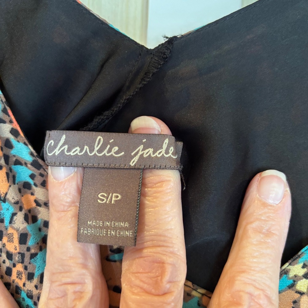 Charlie Jade Maxi Dress Women S Multicolor Handkerchief Hem Gypsy Boho Hippie